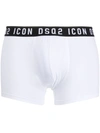 Dsquared2 Logo Boxer Shorts With Elastic Waistband In White