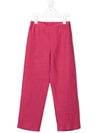 Siola Elasticated Linen Track Pants In Pink