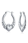Bling Jewelry Sterling Silver Huggie Hoop Earrings