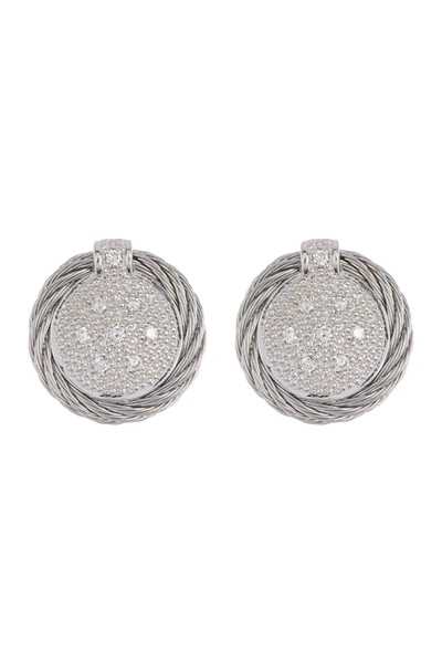 Alor Women's Classique Stainless Steel, 14k White Gold & Diamond Cluster Earrings In 14kt Wg