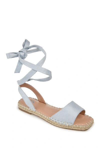 Journee Collection Womens Emelie Ankle Strap Flat Sandals In Blue