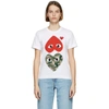 Comme Des Garçons Play Comme Des Garcons Play White And Red Camo Hearts T-shirt In White