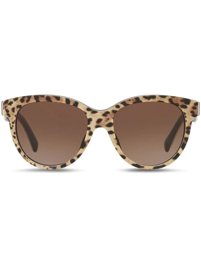 Dolce & Gabbana Kids' Leopard-print Cat-eye Sunglasses In Leo Print