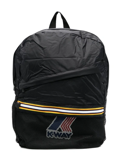 K-way Kids' Logo-embellished Backpack In Black