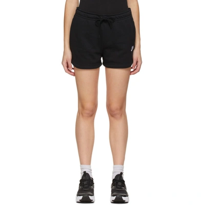 Nike Black Sportswear Essential Shorts In Game Royal/white