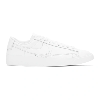 Nike Women's Blazer Low Le Casual Sneakers From Finish Line In White/white/white