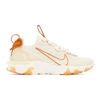 NIKE BEIGE & ORANGE REACT VISION SNEAKERS