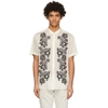 SAINT LAURENT OFF-WHITE EMBROIDERED TUNIC SHORT SLEEVE SHIRT