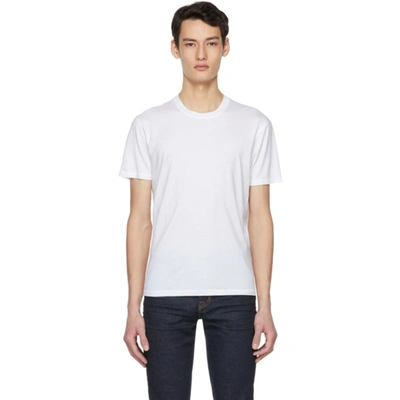 Tom Ford Men's Solid-knit Crewneck T-shirt, White