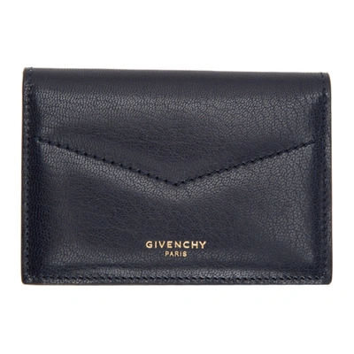Givenchy Navy Edge Business Card Holder In 410 Navy