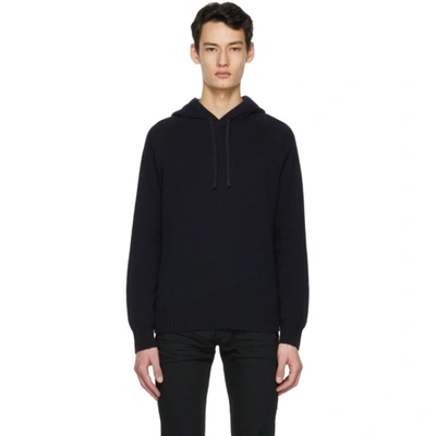 Tom Ford Seamless Knitted Long-sleeve Hoodie In B08 Nvy