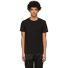 Tom Ford Black Basic Crewneck T-shirt With Tonal Stitching In Cotton Blend Man In 002 Black