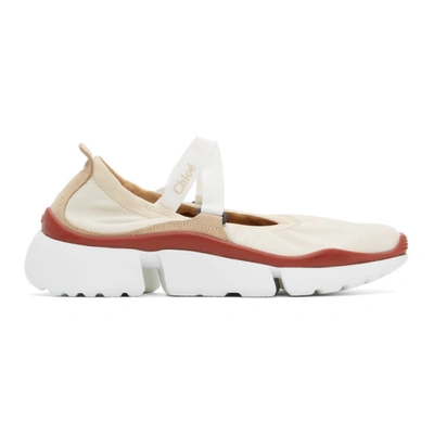 Chloé Off-white Sonnie Ballet Sneakers In 101 White