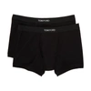 TOM FORD TWO-PACK BLACK COTTON BOXER BRIEFS