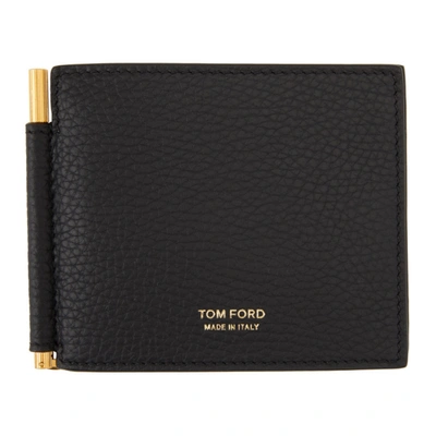 Tom Ford Black Money Clip Wallet In Blk Black