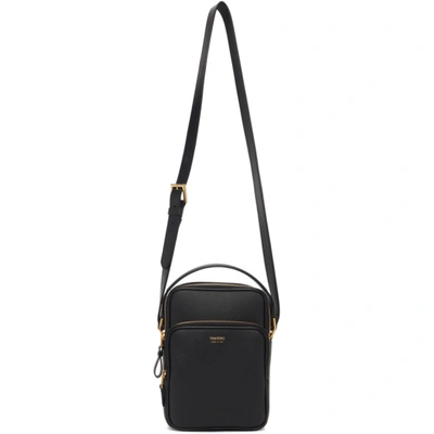 Tom Ford Black 2 Zip Shoulder Bag In U9000 Black