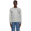 Comme Des Garçons Play Crew Neck Lightweight Long Sleeves Regular Fit In 1 Grey