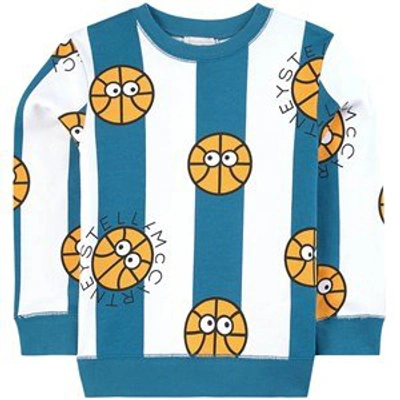Stella Mccartney Teen Basketball Pattern Sweatshirt In Blue