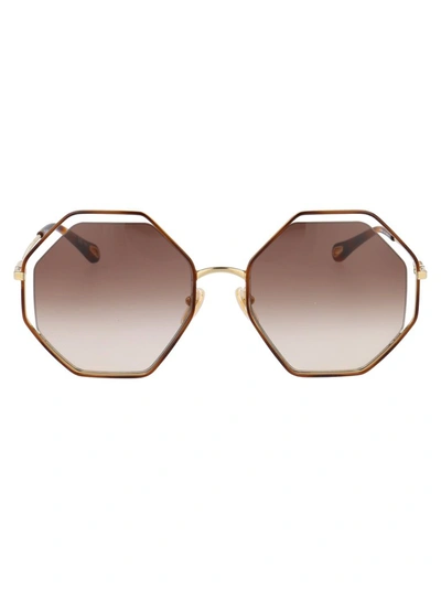 Chloé Eyewear Octagonal Frame Sunglasses In Brown