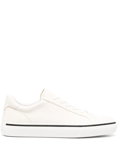 Tod's Contrast-trim Low-top Sneakers In White