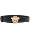 Versace Black Cintura Medusa Logo Belt In Black