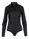 Patrizia Pepe Poplin Shirt Body In Black