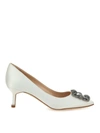 MANOLO BLAHNIK HANGILSI SATIN PUMPS