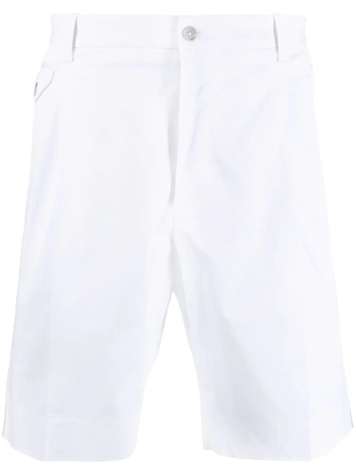 Dolce & Gabbana Logo Patch Bermuda Shorts In White