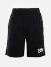 BILLIONAIRE BOYS CLUB COTTON SHORTS WITH LOGO PATCH,BC002 -BLACK