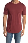 Goodlife Crew Neck Curve Hem T-shirt In Russet