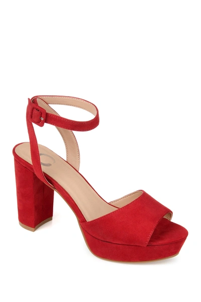 Journee Collection Journee Nairri Platform Sandal In Red