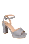 Journee Collection Nairri Platform Sandal In Grey