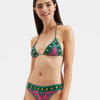 La Doublej Cartwheel-print Triangle Bikini Top In Cartwheel Fuxia