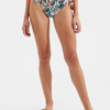 La Doublej Edition 24 Bow Print Reversible Bikini Briefs In Tree Of Life Bianco