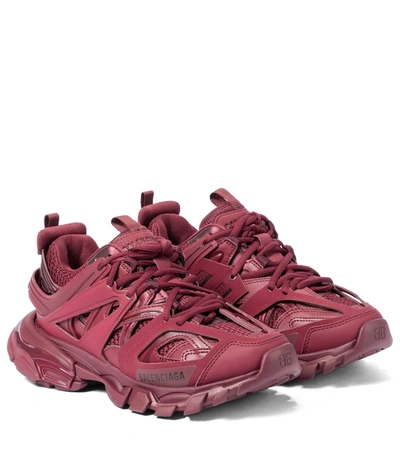 Balenciaga Track Sneakers In Red
