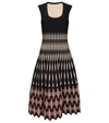 ALAÏA JACQUARD KNIT MIDI DRESS,P00546573