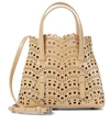 ALAÏA MINA 20 SMALL LEATHER TOTE,P00548409