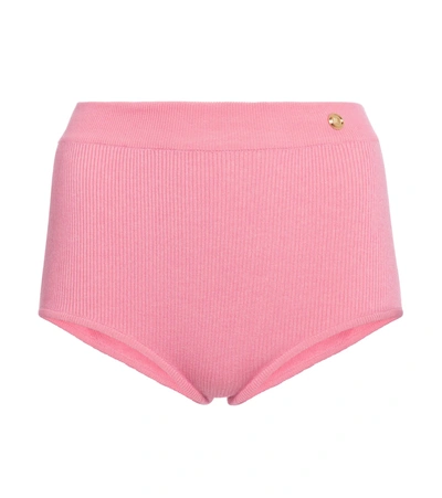 Balmain Pink Cashmere High Waist Briefs