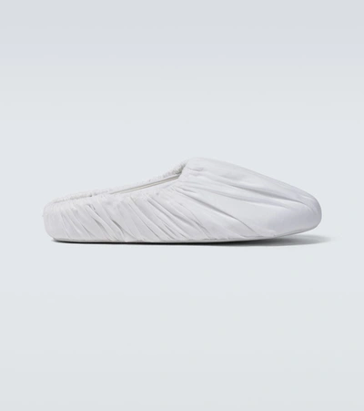 Maison Margiela White Cotton Covered Loafers