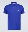 Moncler Twin Tip Polo Shirt In Blue