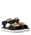 Moschino Teddy Bear Motif Sandals In Black