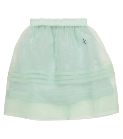The Animals Observatory Kids' Aquagreen Skirt For Girl With Logo In Green