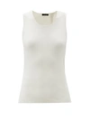 Joseph Scoop-neck Silk-blend Tank Top In White