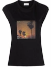 Saint Laurent Black Vhs Sunset Sleeveless T-shirt