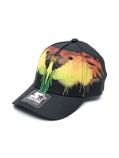 Marcelo Burlon County Of Milan Kids' Wings Spray Baseball Cap In Black