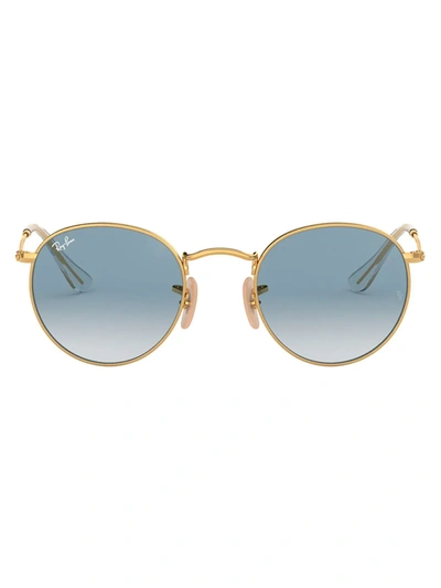Ray Ban Round-frame Sunglasses In Gold