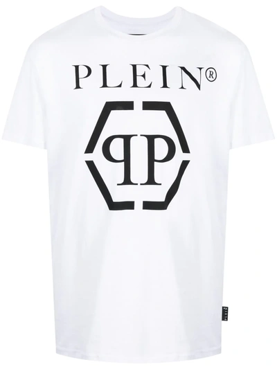 Philipp Plein Logo-print Crew Neck T-shirt In White