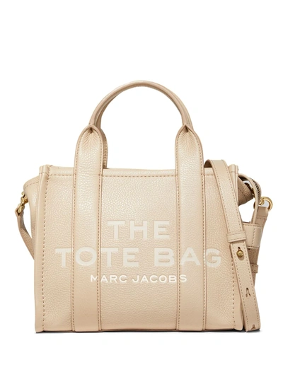 Marc Jacobs Mini The Leather Tote Bag In Neutrals