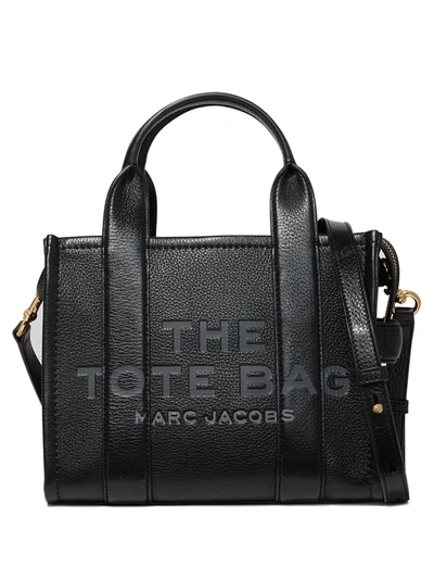 Marc Jacobs Mini The Leather Tote Bag In Black