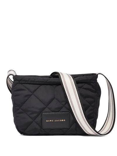 Marc Jacobs Mini Quilted Messenger Bag In Black/light Gold